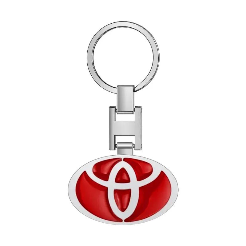 Car Keychain Car Emblem Gift With Key Ring Auto Accessories For TRD Toyota Crown Reiz Corolla Prada Alphard Yaris Camry GT86