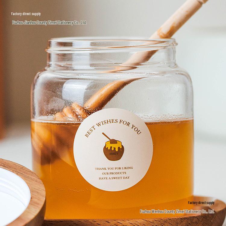 Luftdichtes Glasvorratsglas mit Holzdeckel für Honig, Kaffeebohnen, Marmelade oder Trockenwaren