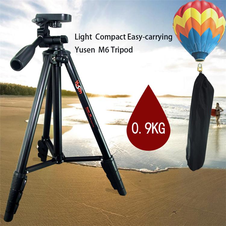 Lightweight Professional Flexible Travel Camera Tripod 3-way Pan Head Aluminum Mobile Phone DSLR Ring Light Stand Flip Lock чёрный