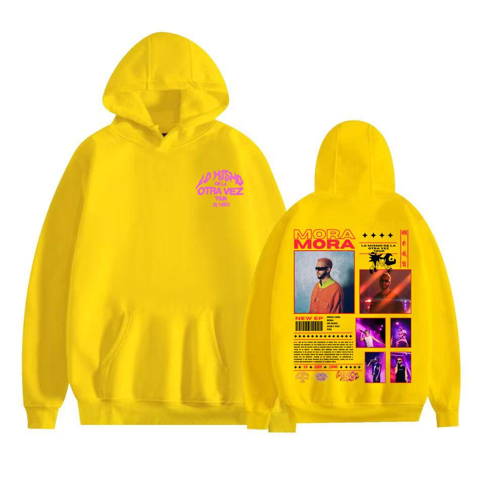Rapper Mora Mirrodosis Album Tour  Merch Hoodies Men's Clothing Retro High Street Sweatshirt Casual Fleece Bodywarmer Hoodie