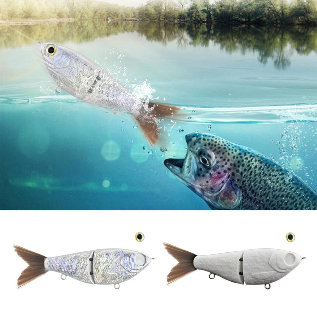 12cm Fishing Bait Tackle Unpainted Fishing Lures for Freshwater And Saltwater Multi Jointed Swimbaits Fishing Lures for Crappie
