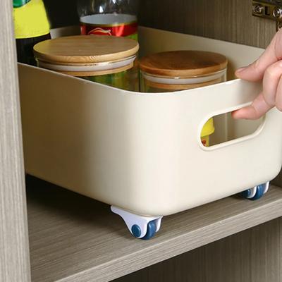 4Pcs/set Roller Wheels for Furniture Directional Furniture Caster Self Adhesive Wheels Mute Multifunctional Cabinet Trash Can