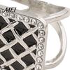 Women Scarf Ring Grid Square Ring, Rhinestone Silk Clip, Decorative Lightweight Slide Elegant Wrap Holder for Neckerchiefs Shirts Shawls Fine