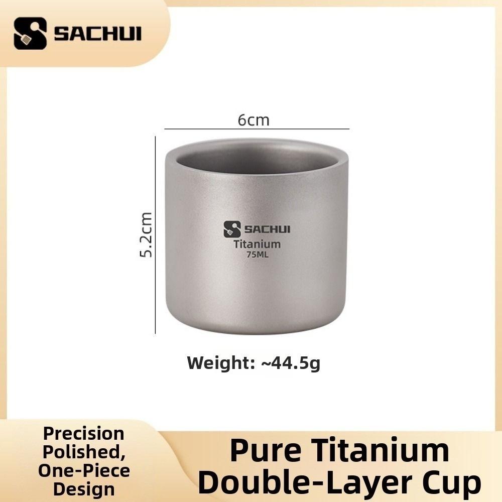 Double-Wall Coffee Tea Mug Lightweight Outdoor Drinkware New Ti Tea Cup Hiking Tea Cup