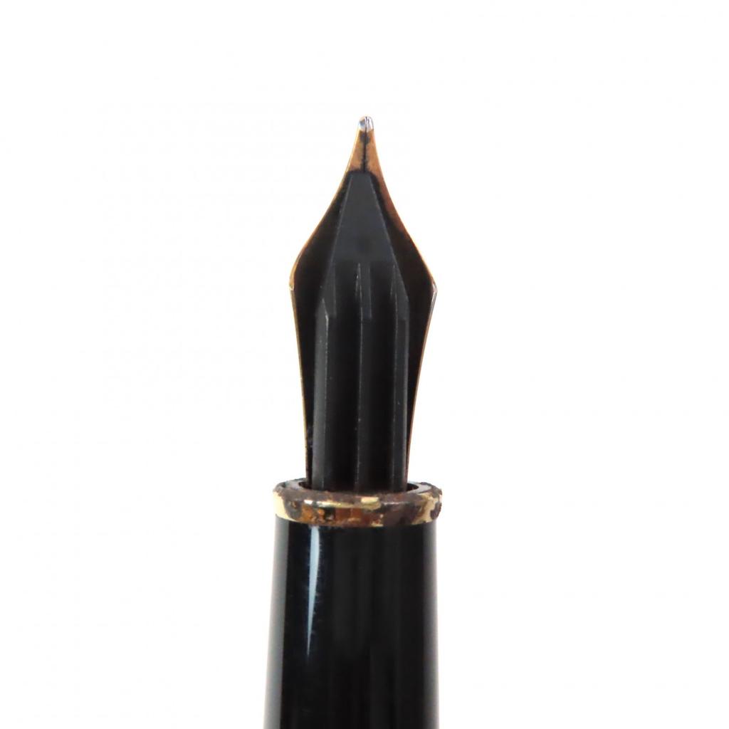 Great MONTBLANC fountain pen Meisterstück Classic Solitaire white star 18K Used