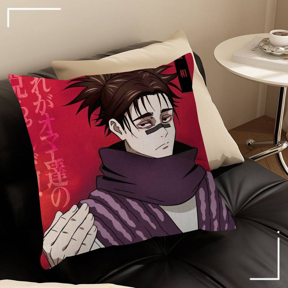 Japonsko C-Choso Jujutsu Kaisen Anime Povlak na polštář kreslený Dárek Potah na polštář Ložnice Domov Pohovka Židle Sedadlo Dekorace povlak na polštář