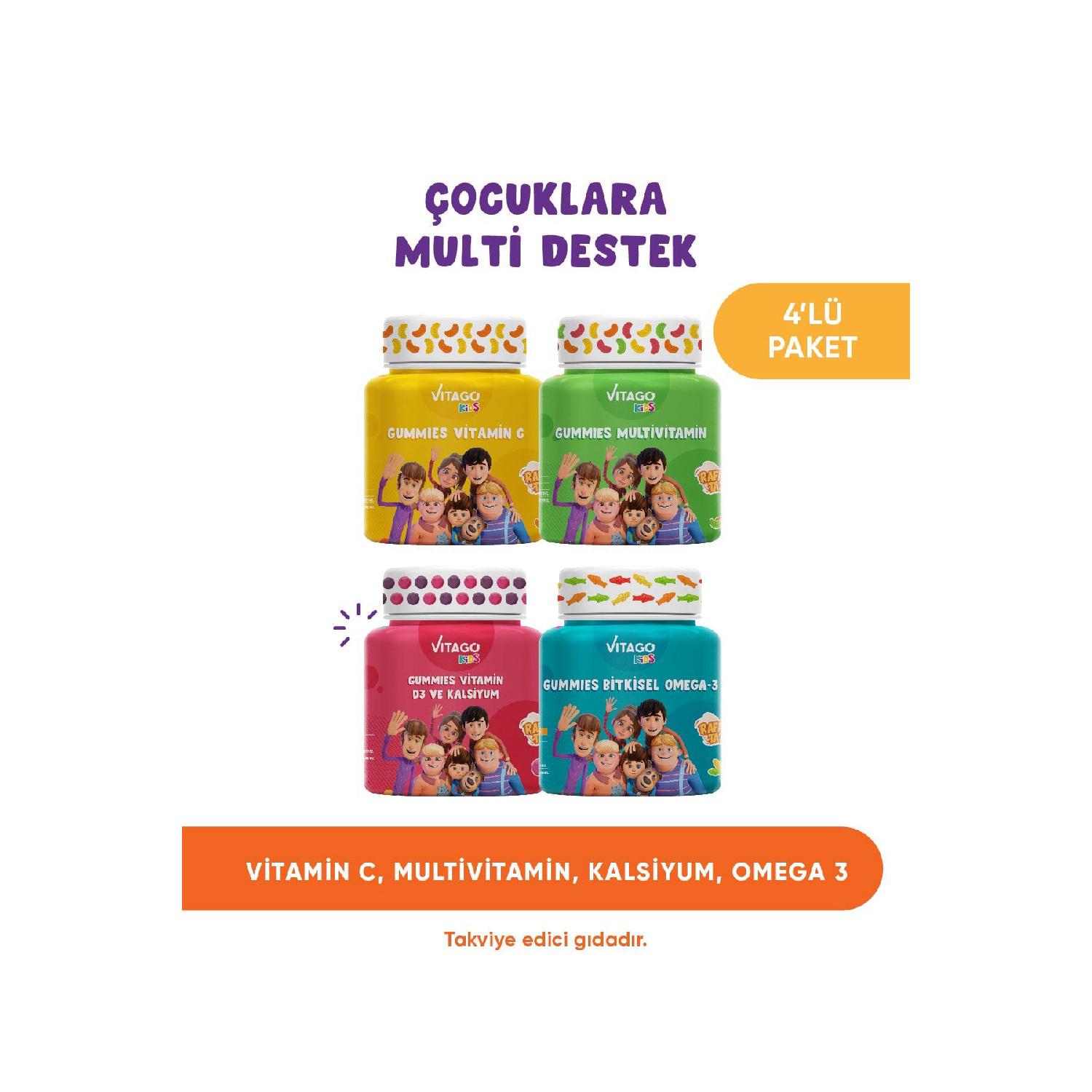 

4 -pack Kids Gummies Vitamin Set