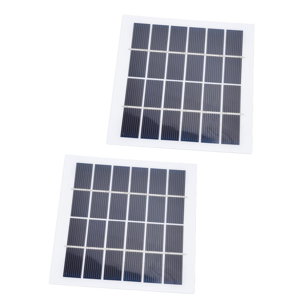 2 Pcs Portable Solar Panel 2W 6V Mini Solar Cells High Conversion Efficiency for Household Lighting