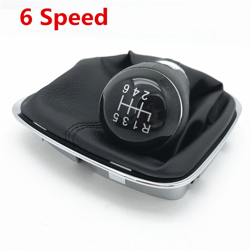For VW Volkswagen Polo 6C 2015 2016 2017 2018 5/6 Speed Gear Shift Knob Gaiter Boot Cover Case Car Styling Accessories