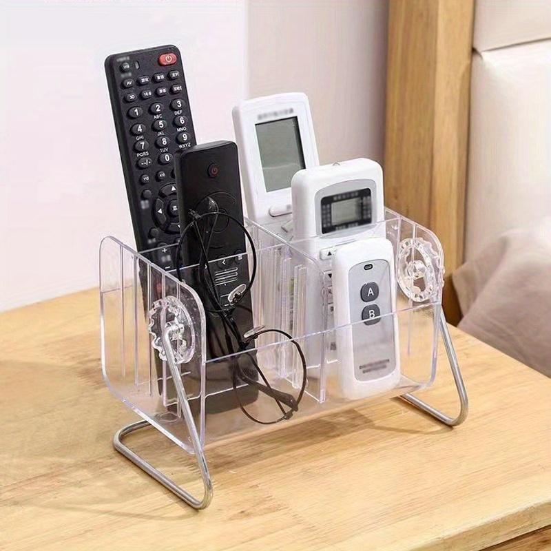 1pc 6 grids brown/green Household remote control&glasses rotatable Storage Plastics Shelf,multipurpose sorting rack for dormitory&Office&Home.