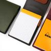 Slip-On Rio RHODIA Memo Cover #11 Chocolate (A-IOL-2807) Italian Leather A7 Size Simple Gift