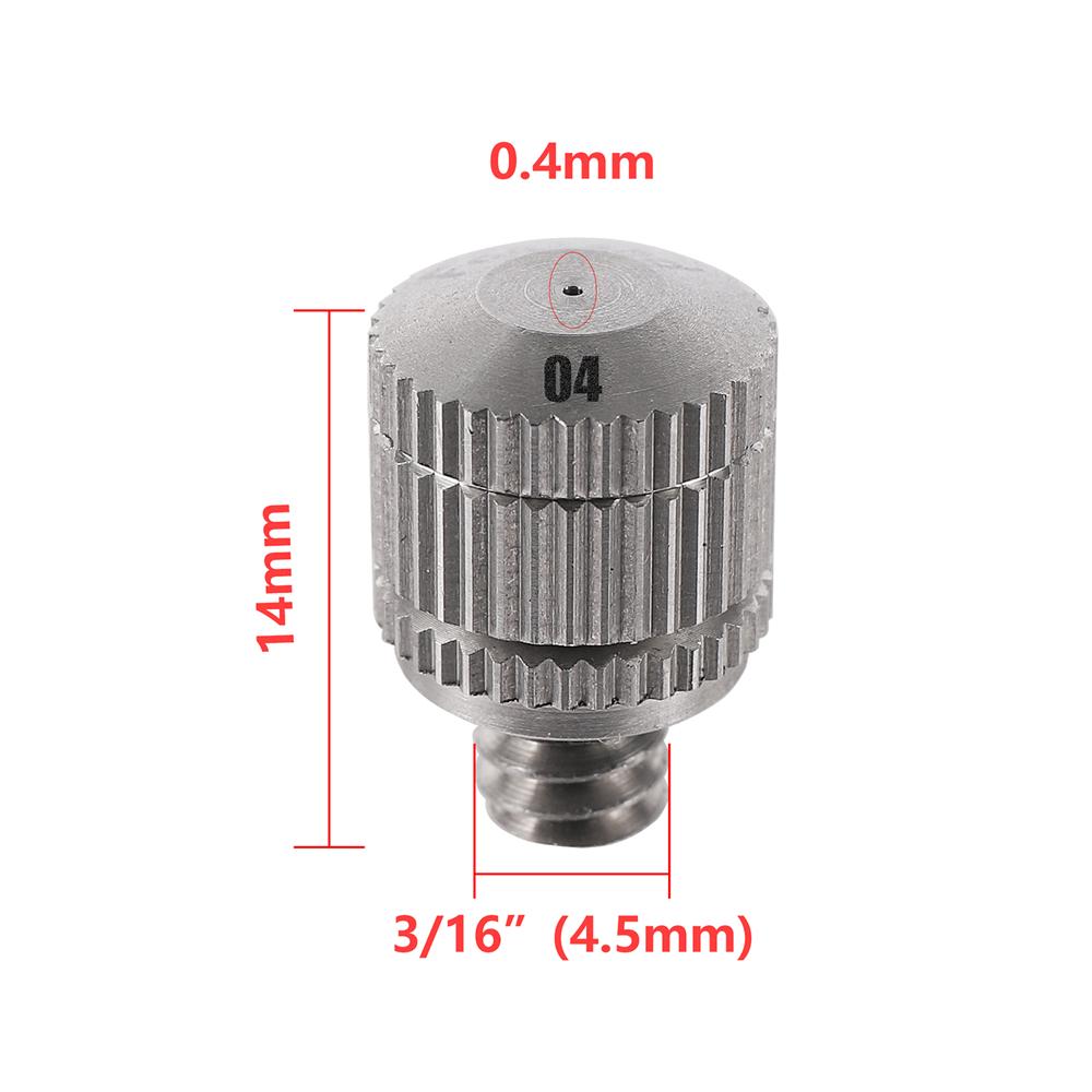0.3/0.4/0.5/0.6mm Low Pressure Mist Nozzle and Direction Adjustable Nozzle Seat Garden Atomization Humidification Sprayer Head
