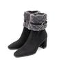 4WAY Quilted Fur Boots PC36175 BLACK M