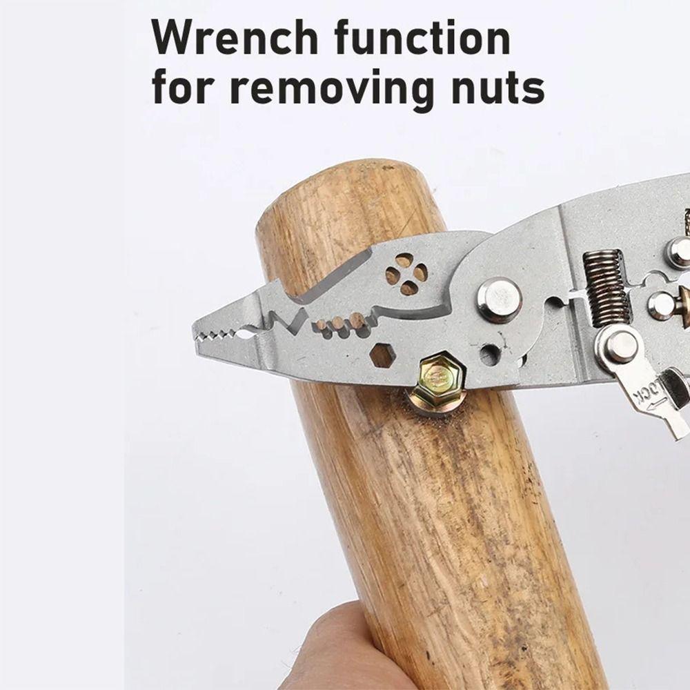 Cable Cutter 10 In 1 Wire Stripper Pliers Adjustable Stripping Crimping Pliers  Household