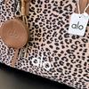 Leopard Print Bag, Women's Large Capacity Temperament Canvas Fashionable Shoulder Bag, Commuting Tote Bag for Work