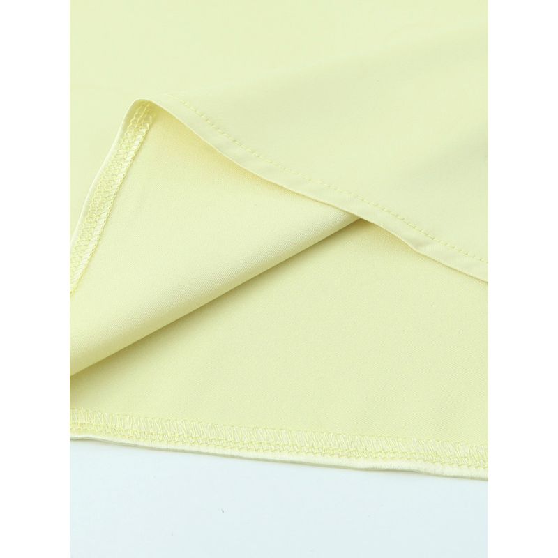 Kaslead New Arrival Women's Clothing Fashion Style Fashion Slim-Fitting Simple Elegant Silk Satin Shoelace Dress