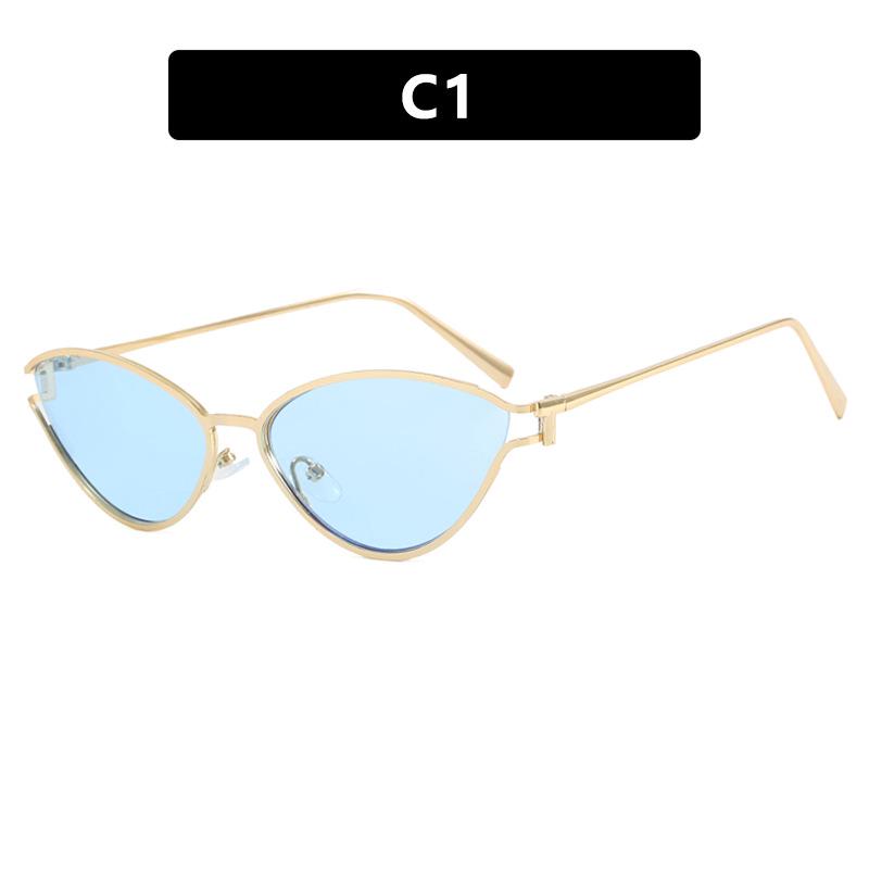 2024 Trendy Cat Eye Triangle Sunglasses with a High-End Metal Design
