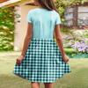 Mädchen Sommerkleid Farbe & Muster Ärmelloses Kleid Mit Tasche Freizeitkleid Kurzer Ärmel Partykleid