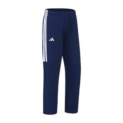 Tekvando Serisi Logo Yan Şeritli Esnek Retro Üç Şeritli Uzun Pantolon Örgü Spor Pantolon Unisex Pantolon Koyu Mavi TR411TK-NBW