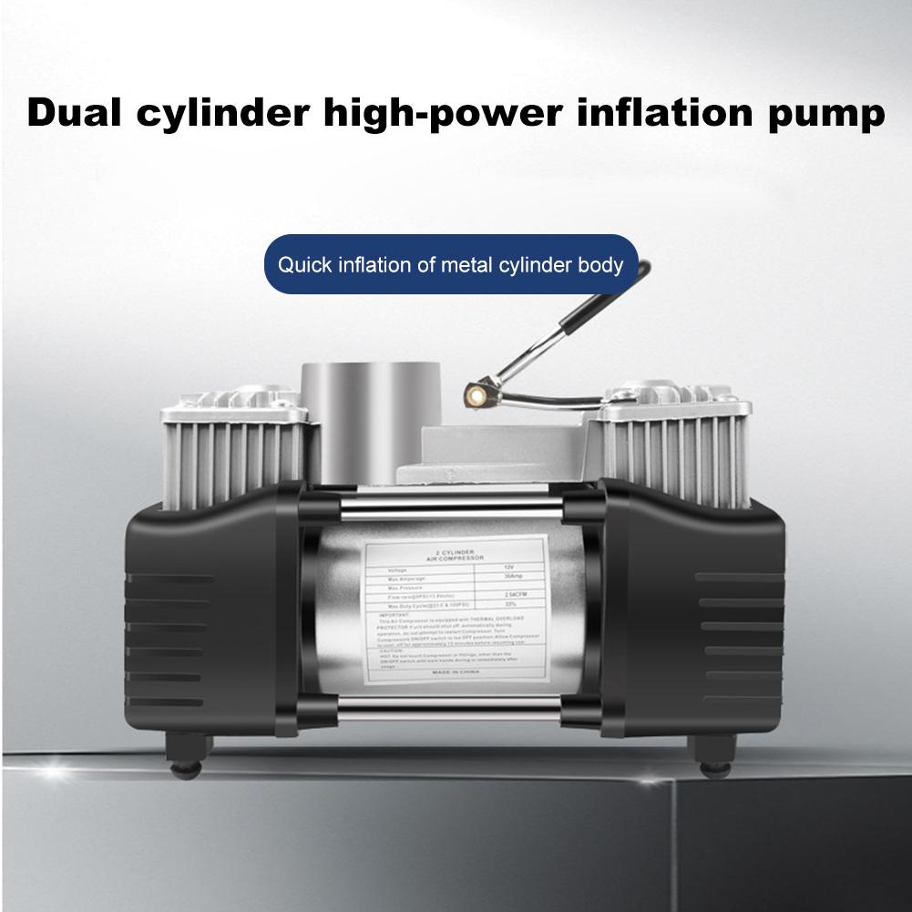 12V 150PSI Hochleistungs-Tragbarer Metall-Luftkompressor Autoreifenpumpe mit Manometer Elektrische Autoluftpumpe Automatische Aufblaspumpe