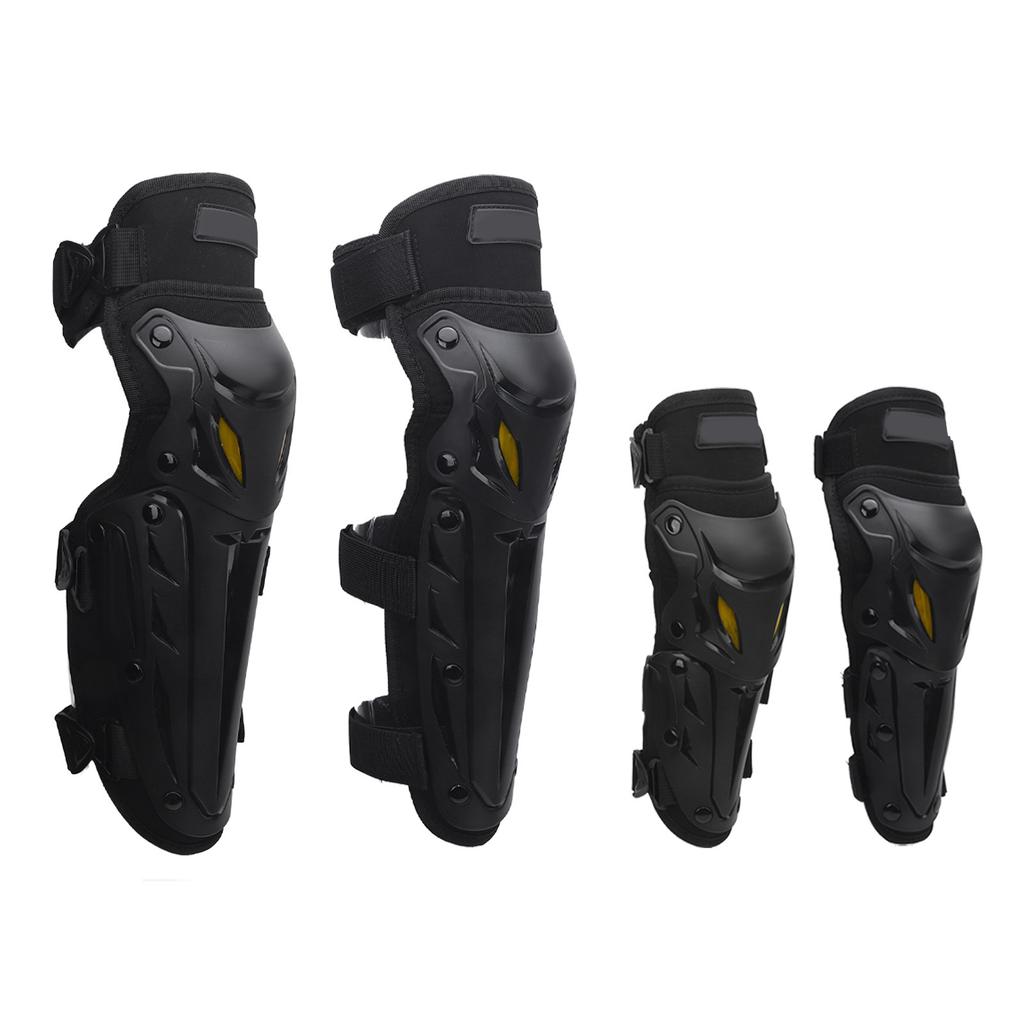 Motorcycle Knee Shin Guard Pads with Elbow Guard Adjustable Elastic Strap Motocross Knee Protection Armor for Dirtbike