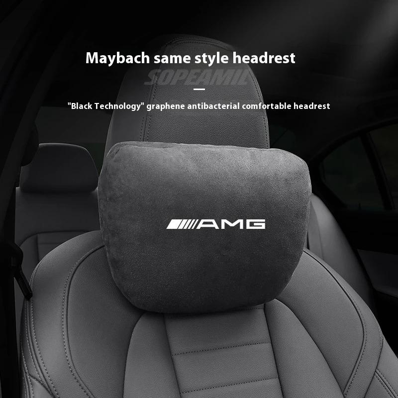Mercedes Benz A B C E S Class AMG GLB GLC GLE CLA CLS SLC GLS A45 C43 Car Headrest Neck Support Lumbar Rest Cushion Neck Pillow ZO1
