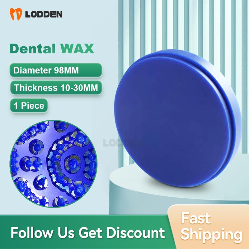LODDEN Dental Labor WACHS Scheiben Block 98mm*10-30mm für CAD CAM Wachsscheibe Zahnarzt Zahnprothesen Material Wachs Shore D Zahnarzt Material