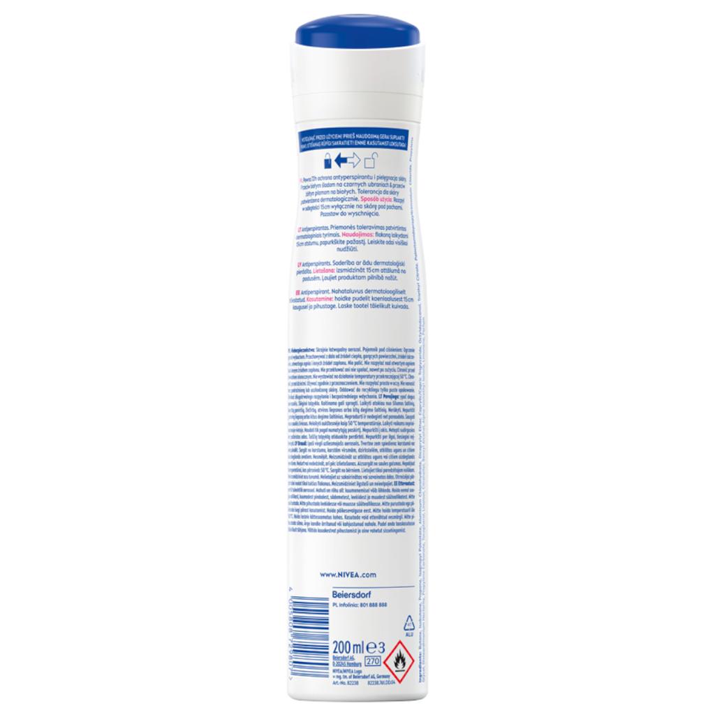 Nivea Black&White Invisible Clear Antyperspirant Damski W Sprayu 72H 200Ml