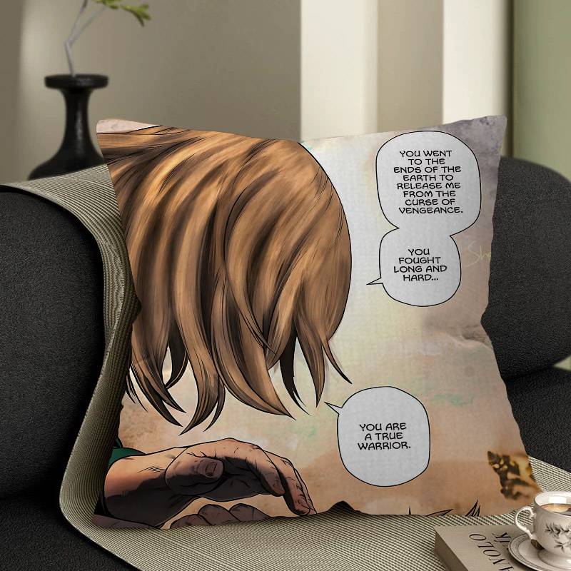 Japanese Manga VVinland Saga Cushion Cover Car Throw Pillow Case For Sofa Car Christmas Gift xcm xcm