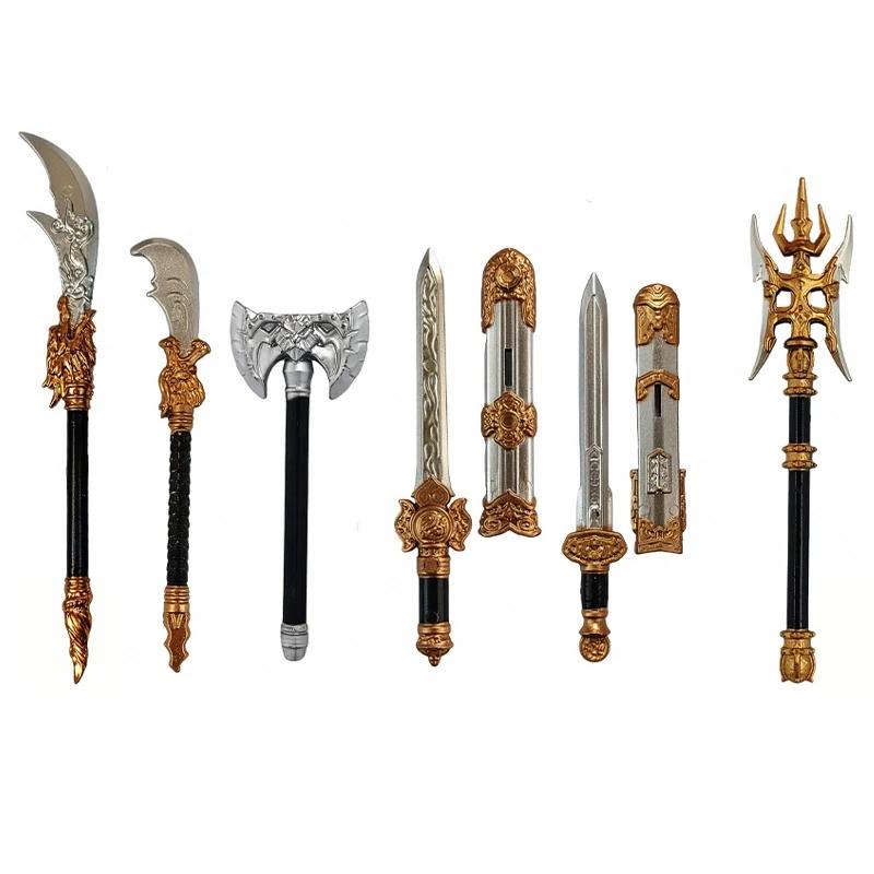 MOC Medieval Weapon Knight Building Block Accessories Character Helmet Hat Academic Gown Axe Sword Shield Brick Toy Gift K073