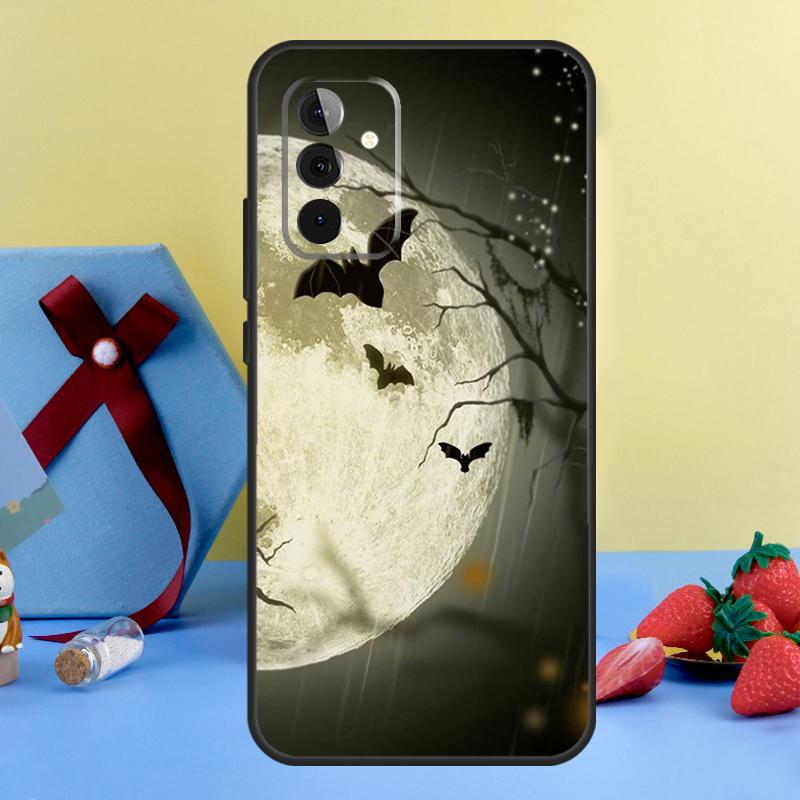 Gothic Horror Bats Full Moon Case For Samsung Galaxy A36 A56 A26 A16 A06 A13 A33 A53 A15 A35 A55 A34 A54 A12 A32 A52 A17
