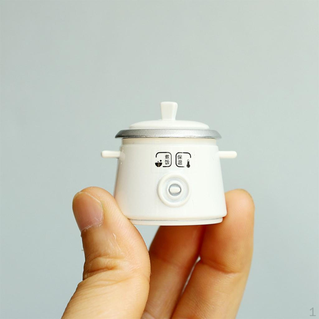 1: 8 1:1 Crafts Dollhouse Cookware Model Miniature Rice Cooker Toys for Children Gift