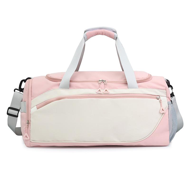 

Стильный чемодан для деловых поездок: Большая вместимость, Ручная, Разделение влажного/сухого, Многофункциональная спортивная сумка розовый