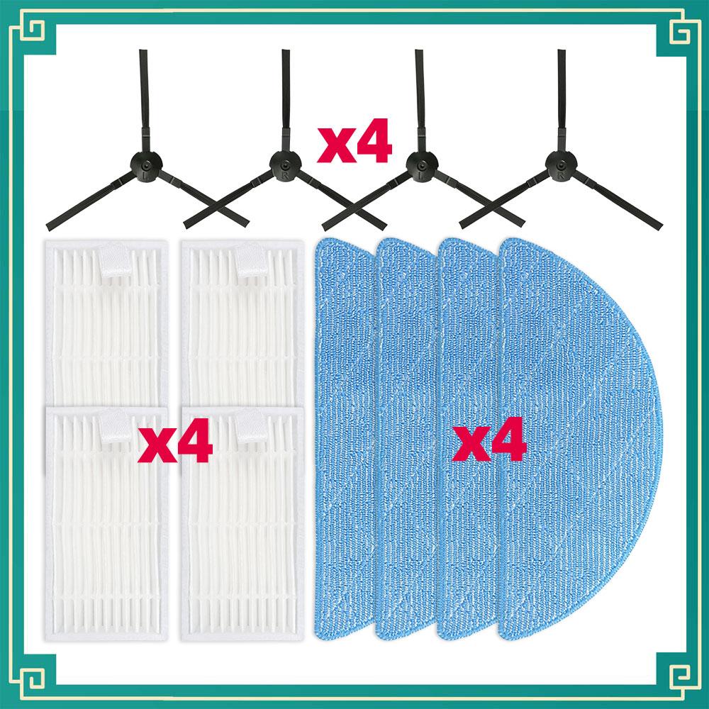 Vhodné pro iLife V9 / V9 Pro / G9 / G9 Pro / A12 Pro Náhradní díly Boční kartáč HEPA filtr Mopovací utěrka Prachový sáček Příslušenství