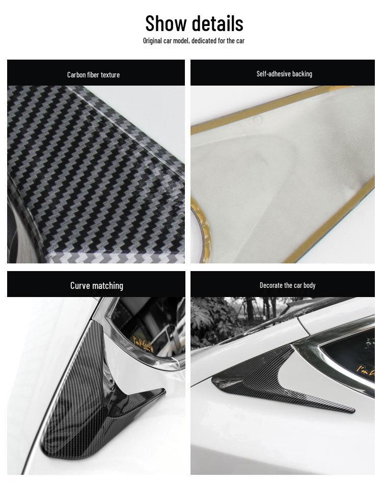 Tesla Model 3 Rear Window Carbon Fiber Decorative Trim Sticker
