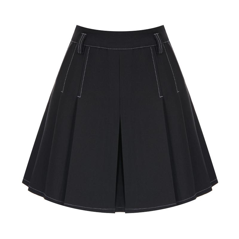SELLY'S Stitch Pleated Mini Skirt_I6B-Csk023