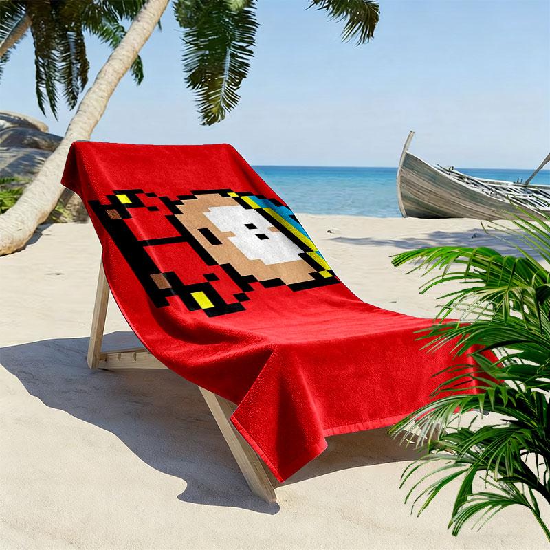 Eric Print Beach Towel, Large Soft Quick Dry Towel for Beach Camping Swimming