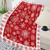 Christmas Golden Snowflake Texture Throw Blanket Christmas Blanket Soft Plush Warm Sofa Throw Blanket Holiday Gifts
