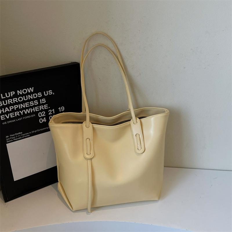 Large Capacity Tote Bag with Dual Handles Stylish Women's Shoulder Bag for Work Shopping and Everyday Use