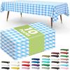 Thick Waterproof Disposable Plastic Tablecloth - Oil & Leak-Proof for Parties and Outdoor Dining