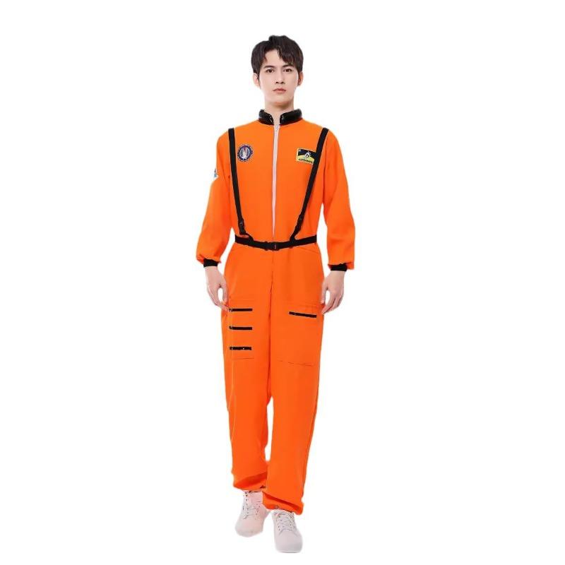 Wandering Earth Pilot Astronaut Orange One-piece Space Suit Adult Stage Performance Costume