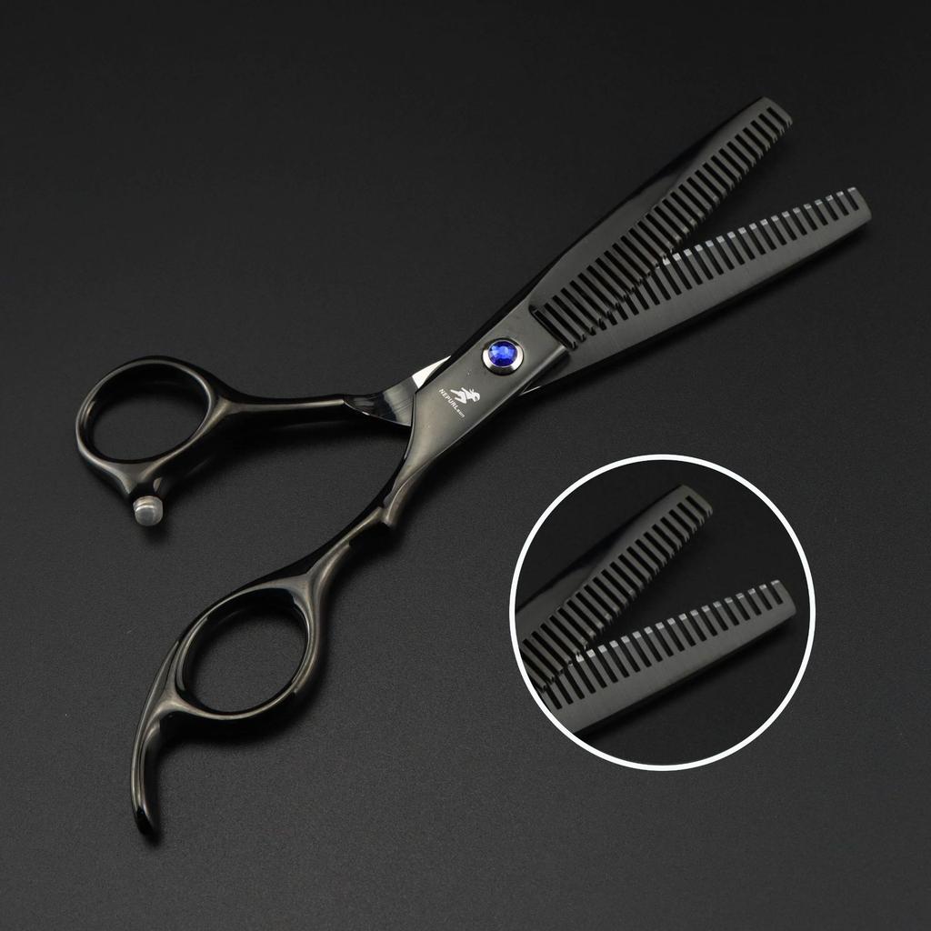 6,0 Zoll, Doppelseitige Zähne, Haarschere, Doppelseitige Zähne, Dünne Schere