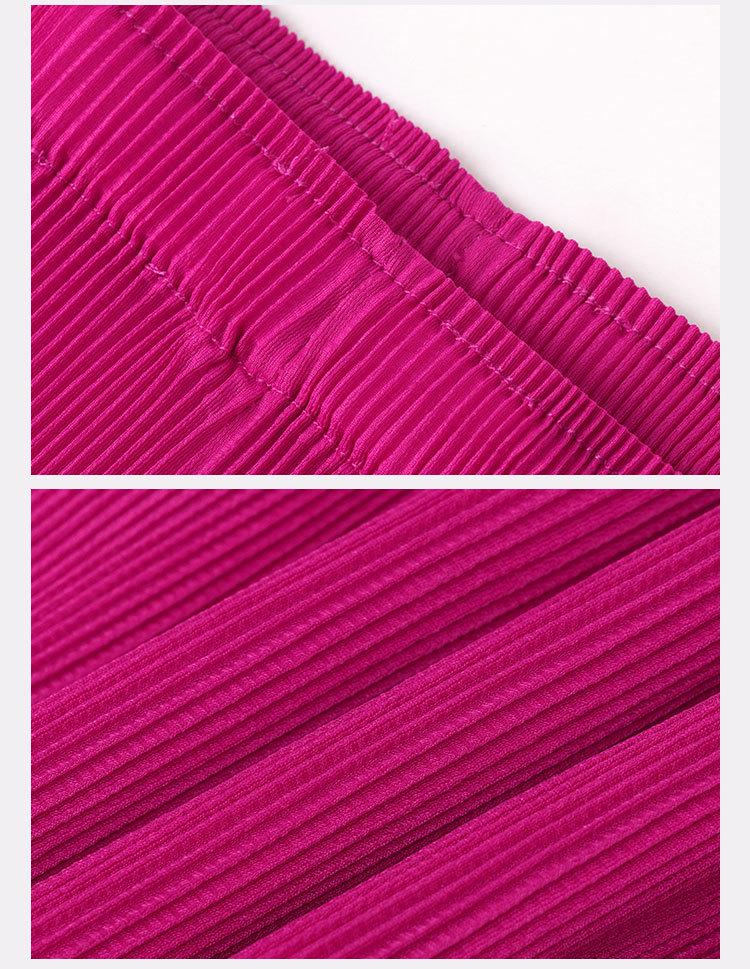 Women's Summer High Waist Vertical Stripe Pleated Cigarette Pants - Slimming Tapered Cropped Design