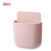 2Pcs Wall Mounted Storage Box Household Living Room Conditioner Remote Control Bedside Phone Storage Holder Organizer Box Shelf