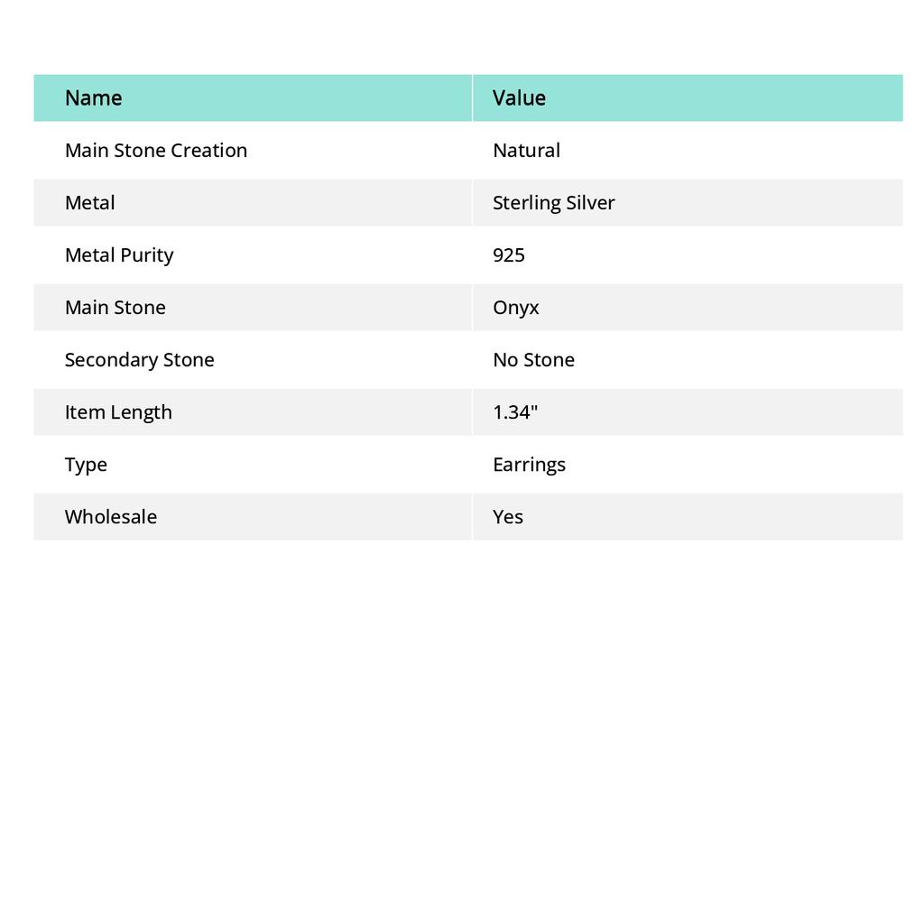 Blue Onyx Handmade 925 Sterling Silver Jewelry Earring 1.34" M3k85