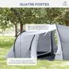 Familien-Campingzelt für 4-6 Personen Kuppel 2 Schlafzimmer 1 Wohnbereich und 1 Vorzelt UV-Schutz Wasserdicht 2000 mm Mehrfarbig