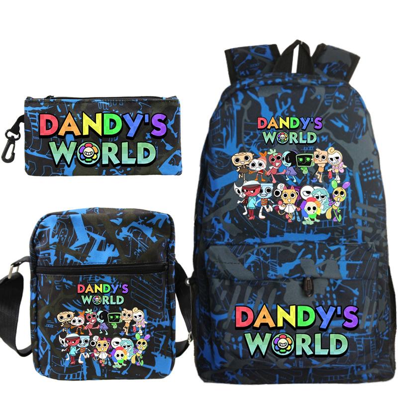 Dandy's World Game Merchandise Printed Primary and Secondary School Schoolbag Three-piece Popular Children's Backpack