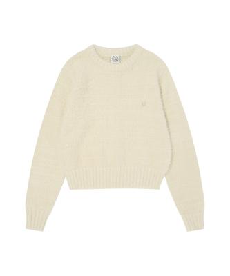 LMR Mini Symbol Embroidered Mohair Knit Ivory