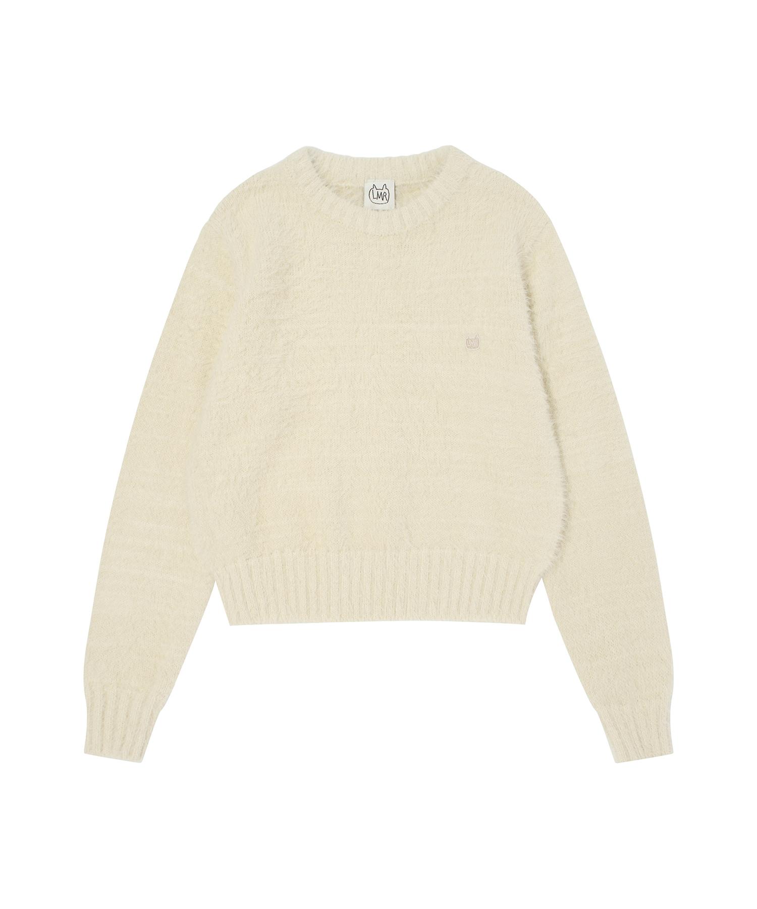 Lmr Mini Symbol Embroidered Mohair Knit Ivory Ivory/Ivory