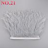 10Meters Ostrich Feathers On Ribbon On Tape 10-15Cm 4-6" Feather Trim Boa For Clothes Sewing White Fringe Dress Skirt Decor Diy